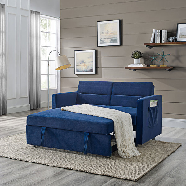 Latitude Run® Modern Sofa Bed with Pullout Bed and Two Arm Pocket